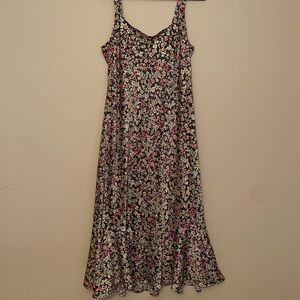 Satiny floral dress